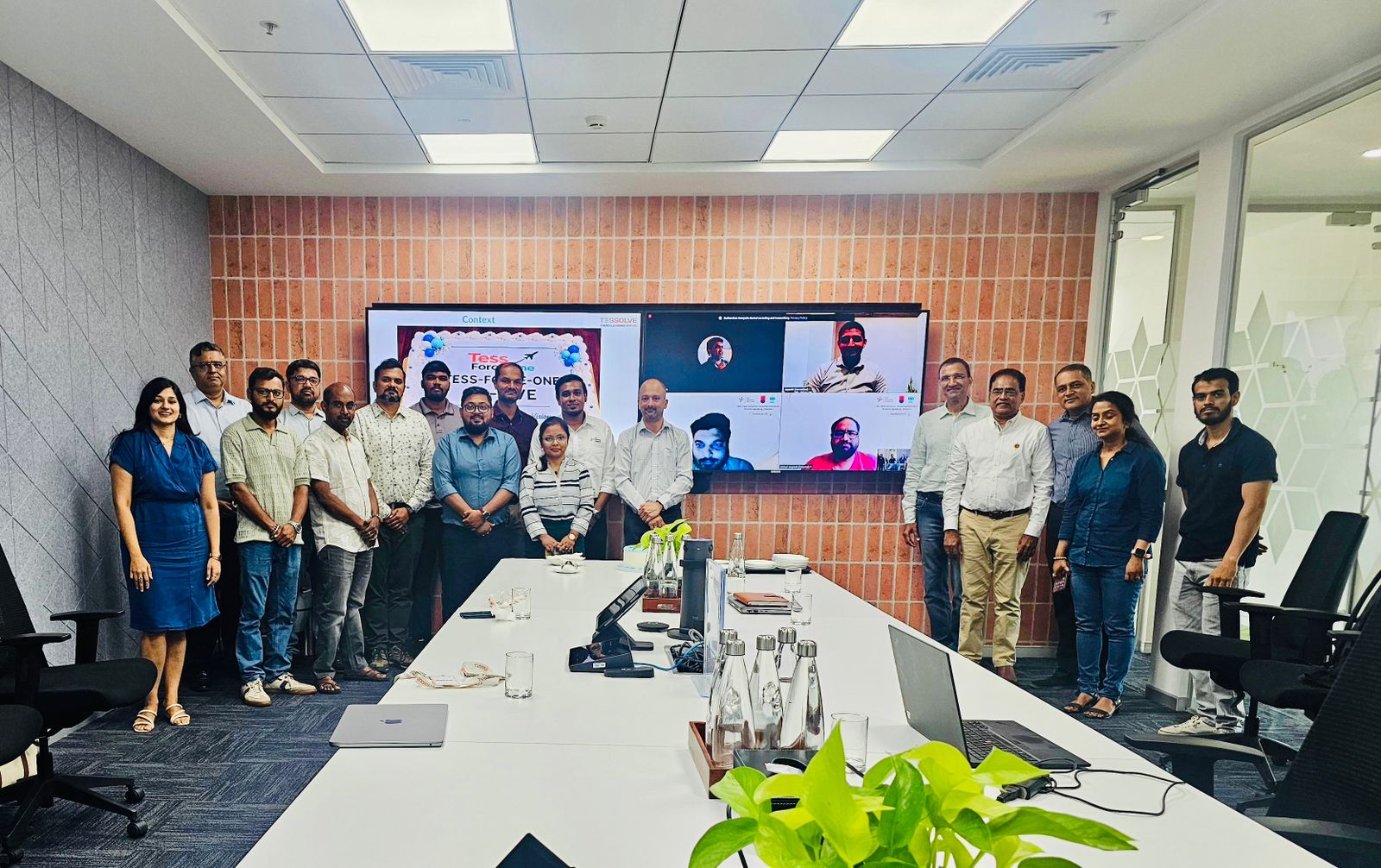 Tessolve and KVP joint team celebrating the Tess-Force-One Salesforce go-live