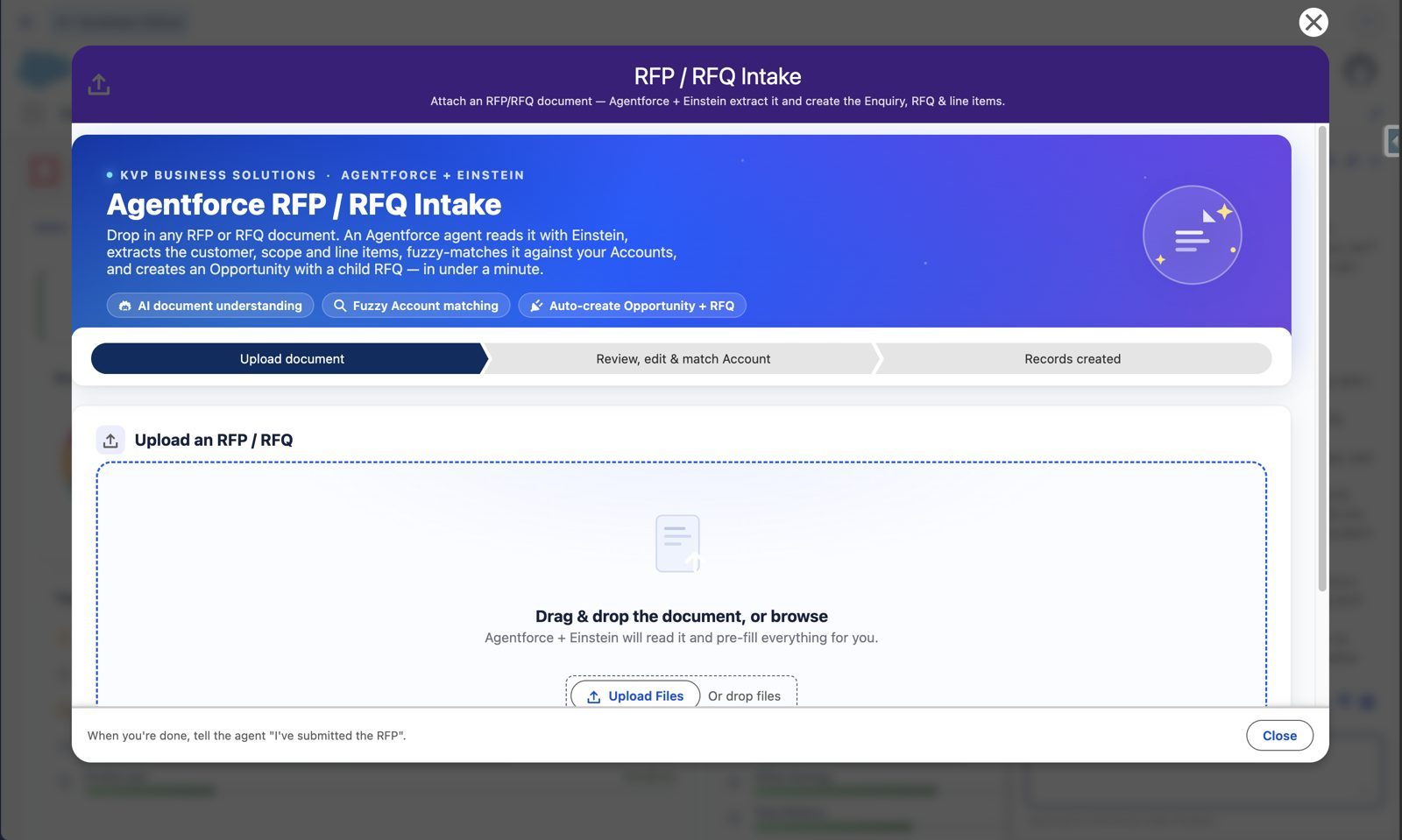 Drop in an RFP – Agentforce government tender management in Salesforce