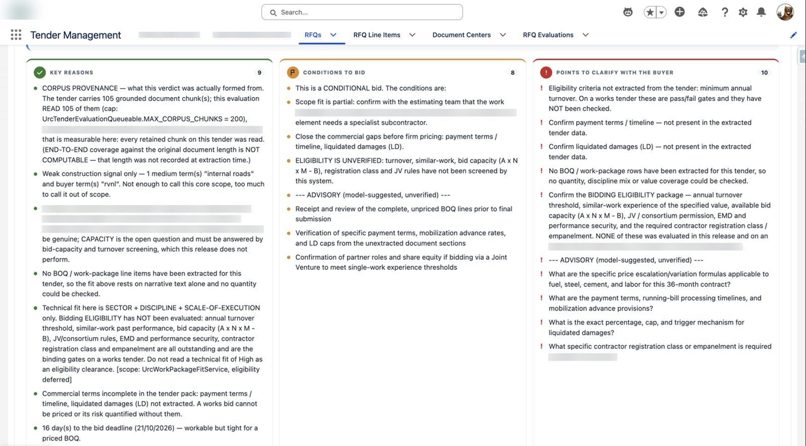 Why, what to fix, what to ask – Agentforce government tender management in Salesforce