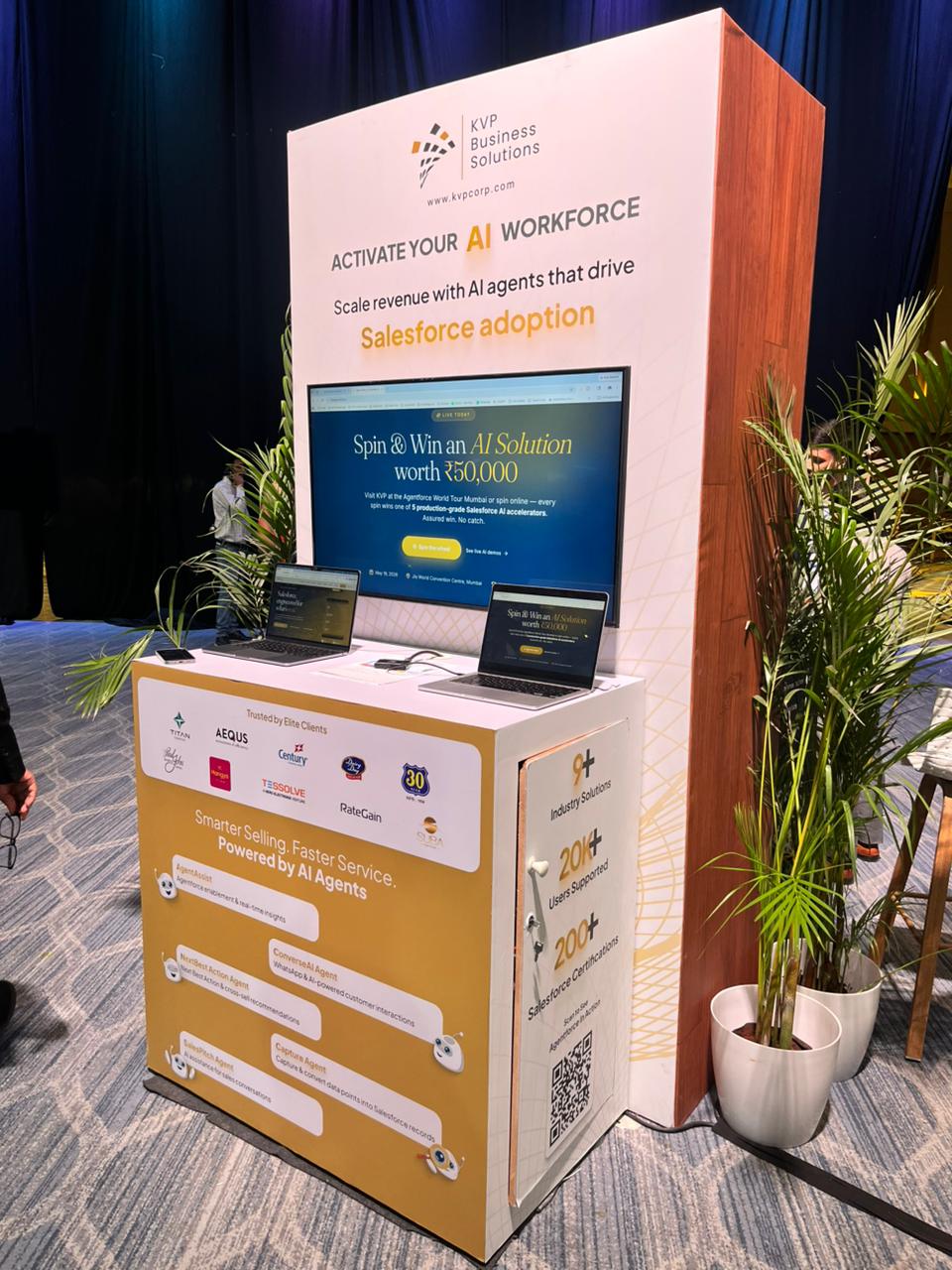 KVP campground booth at Agentforce World Tour Mumbai 2026